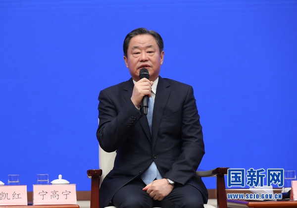  中國中化集團(tuán)有限公司董事長兼中國化工集團(tuán)有限公司董事長寧高寧。來源：國新辦